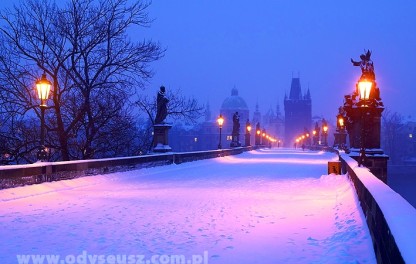 Most Karola zimą