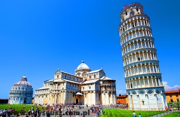 Krzywa Wieża i katedra w Pizie